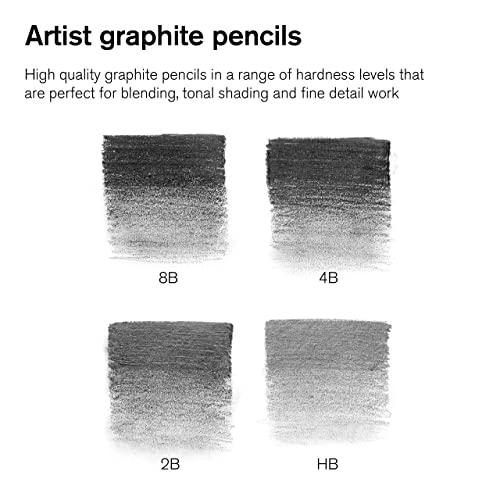 Winsor & Newton Studio Collection Artist Pencils, Graphite Pencils, Set of 5 - style: 5 Graphite Pencils