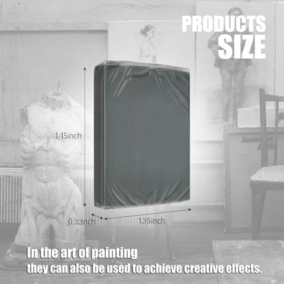 4 Pack Kneaded Eraser, Artist Eraser, Erasers for Drawing, Brighten Your Sketches and Drawings,1.45x1.35x0.32in,Grey