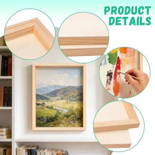 FSWCCK 2 Pack 12 x 16 inch Wood Panel Boards, Unfinished Wood Canvas Panels for Crafts, Painting Canvas, DIY Art Projects, Pouring, Arts Use with Oils, Acrylics - size: 12"X 16" 2 Pack