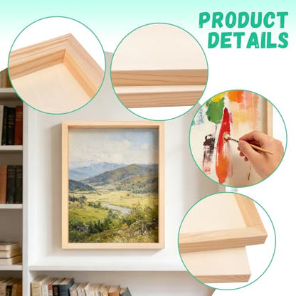 FSWCCK 2 Pack 12 x 16 inch Wood Panel Boards, Unfinished Wood Canvas Panels for Crafts, Painting Canvas, DIY Art Projects, Pouring, Arts Use with Oils, Acrylics - size: 12"X 16" 2 Pack