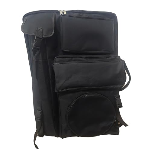 Artist Backpack, 4K Large Art Portfolio Case with 6 Pockets, Waterproof Art Backpack with PU Coated Oxford Cloth, Art Bag for Artists, Carrying Sketching Drawing Supplies Paint Storage Bags