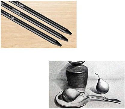 3pcs Woodless Sketch Charcoal Pencils Set - Professional Soft Medium Hard Graphite Charcoal Pencils for Drawing Sketching Shading Art Supplies for Artists Beginners - color: 3pcs #2