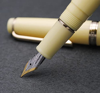 JINHAO 82 Fountain Pen with Gold Clip (F Nib 0.5mm, Yellow) - color: Yellow