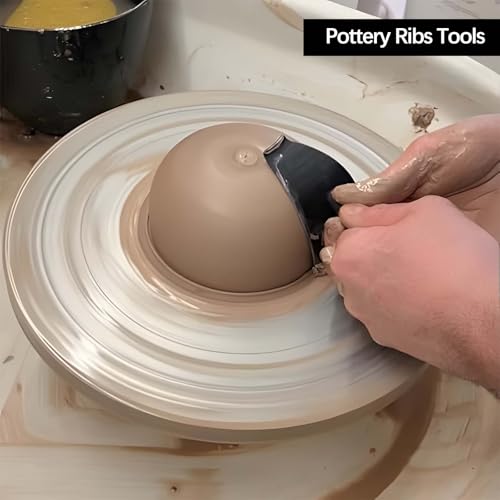 2 Pieces Clay Centering Tool for Pottery - Wheel Throwing Shaping Aid, Ergonomic Grip, Portable Pottery Ribs Tool for Beginners Potters