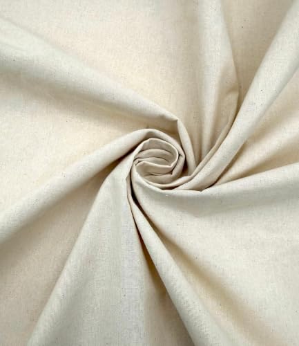Eovea | Canvas Fabric | Cotton Duck | 100% Cotton | 4oz Lightweight | 60" Wide | Arts & Crafts, Tote Bags, Painting, Embroidery, Lining(4oz, 2 Yard) - color: 4oz Natural, size: 2 Yard