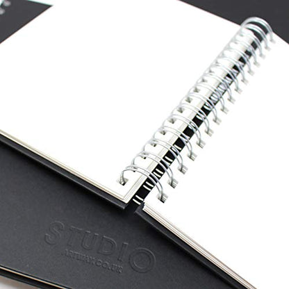 Artway Studio Spiral Sketchbook - 5.8" x 8.3" Portrait - 170gsm / 105lb Drawing Paper - 96 Sides - size: 5.8" x 8.3" (A5) Portrait