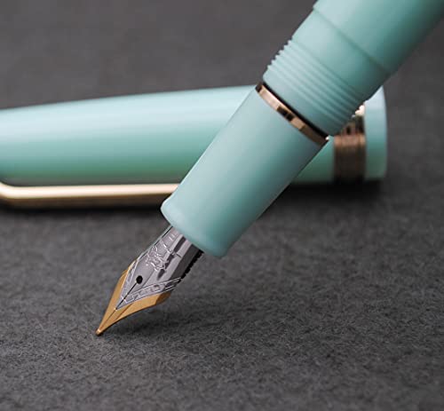 JINHAO 82 Fountain Pen with Gold Clip (F Nib 0.5mm, Light Green) - color: Light Green
