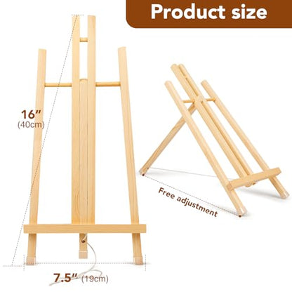 3 Pack 15 Inch Wood Easels, Easel Stand for Painting Canvases, Art, and Crafts, Tripod, Painting Party Easel, Kids Student Tabletop Easels for Painting, Portable Canvas Photo Picture Sign Holder - style: 15"-3p
