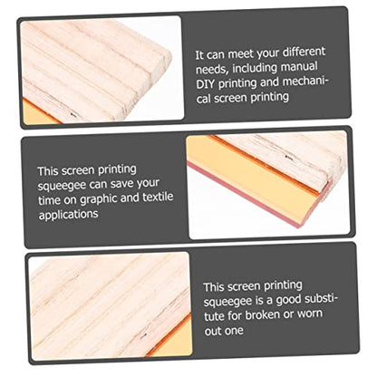 DOITOOL 2pcs Screen Printing Accessory Squeegee Blade Handle Ink Scraper for Printing