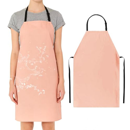 Heavy Duty Waterproof Apron - for Unisex Adult, Ultra Lightweight, Chemical Resistant Industrial Work Apron - color: Pink-1pack