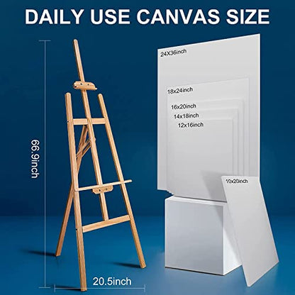 Large Canvas for Painting 16x40 Inch 3-Pack, 12.3 oz Triple Primed 100% Cotton Stretched Canvas, Blank Large Canvases for Oil Paint Acrylics Pouring & Wet Art Media - size: 16"x40"(3-Pack), style: Studio