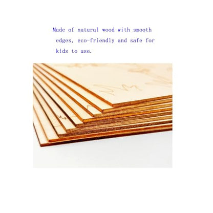 Piatoeke 16PCS 5.9×4.7in Unfinished Wood Craft to Paint, Fun Things to Paint and Hang,Wooden Flower Cutouts Board for Kids Painting DIY (Flower) - color: Flower
