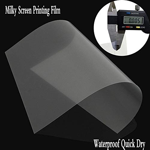8 ½"x11" Screen Printing Film 50 Sheets Waterproof Inkjet Transparent Film for Water-based Pigment and Dye Inkjet Printers