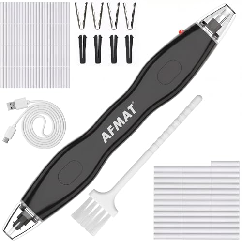 AFMAT Electric Eraser, with 140 Eraser Refills, Rechargeable Pencil Erasers for Artists, Electric Erasers for Drafting, Drawing, Painting, Sketching, Architectural Plans, Detailer Tool EE25(Black) - color: Black