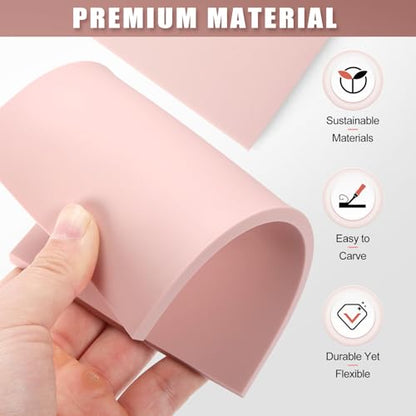 Bobblebro Linoleum Blocks for Printmaking Supplies - 5PCS 4”x6”Rubber Linocut Block Printing Kit for Stamp Carving, Soft Relief Printing Linoleum for DIY Crafts & Art Projects - color: 4"×6"-5PCS