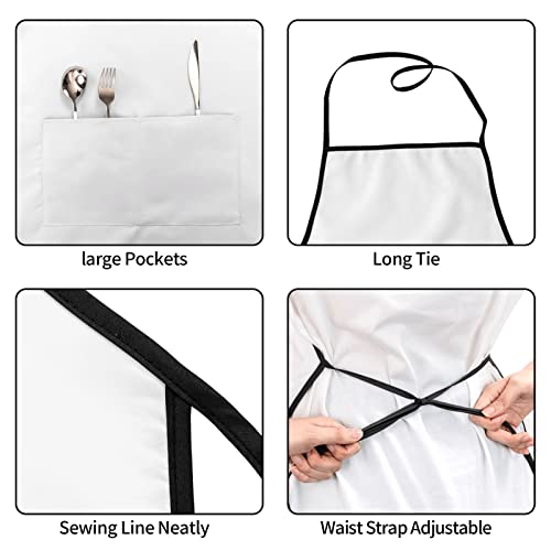Waterproof Landscape Painting Apron with Pocket, Durable, Soft, Wrinkle-Free for Kitchen & Crafts & BBQ