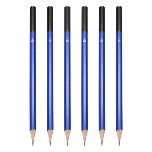 PATIKIL 5H Drawing Pencils for Sketching, 6PCS Sketch Pencils for Drawing Art Pencils Graphite Wood Pre-sharpened for Drawing Sketching Artists, 5H Pencils - size: 1 Count (Pack of 1), style: 5H