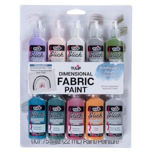 Tulip 10 Color Dimensional Paint, Multicolor, 10 Count (Pack of 1)