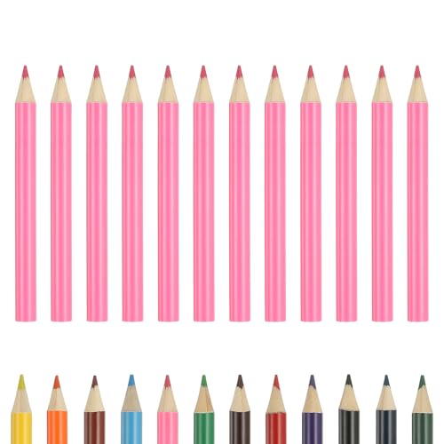 PATIKIL Colored Pencils, Pink Color Cute Drawing Pencils with Oil-Based Cores Art Scrapbook Supplies for Adult Coloring Books Artists Beginners Drawing Sketching, 12 Pcs - color: Pink