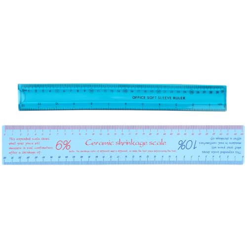 2pcs Ceramic Shrinkage Scale Ruler, Professional Ceramic & Pottery Clay Measuring Rulers with Standard Ruler for Artists & DIY Modeling Carving Shaping Tools Supplies