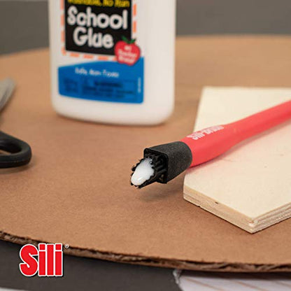 Sili Glue Brush Kit & Sili Tray with Roller, Reusable Small Brushes for Crafts, Arts & Hobby