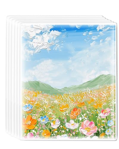 UCEC 6 Pack Gel Printing Plates Set, 8 x 10 Inch Reusable Gel Plate for Printing, Monoprinting Printmaking Supplies for Mixed Media Art, Card Making, Scrapbooking, Paper Crafts at Home - color: Clear-Gel Plate 8×10 (6pcs)