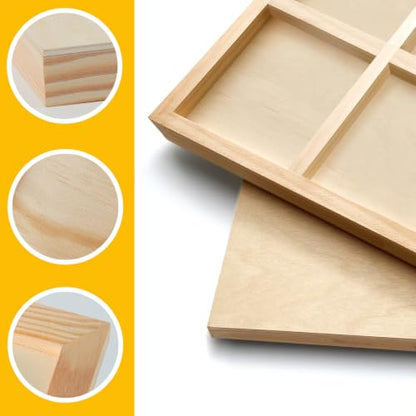 2 Pack Unfinished Wooden Canvas Panels, 26x40 Gallery Birch Wood Panels Kit, 1 1/2" Deep Art Cradle Boards for Acrylic Painting, Pouring and Burning - size: 26*40 2 Pack