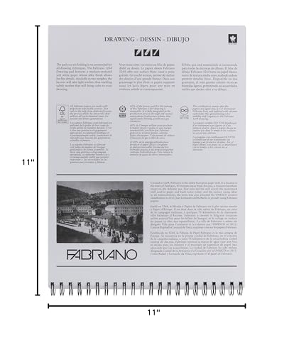 Fabriano 1264 Drawing Pad, 11" x 14", 75 lb. - size: 11 x 14