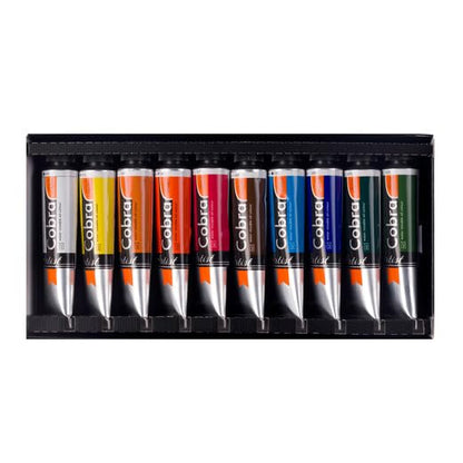Cobra Artist Professional Water-Mixable Oil Paint Set | The Peasants Landscape Selection | 10 Colours (40 ml tubes), 21829502