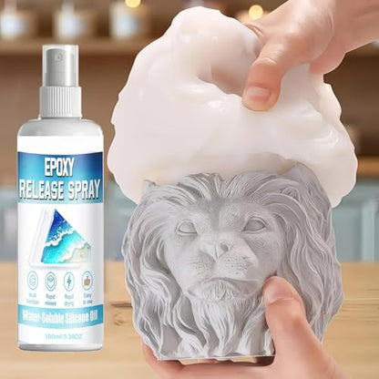Fast Mold Release, Fast-Drying Lubricant Agent, 100ml Bottle with Epoxy Coating, Clear Liquid Casting Spray, Aerosol Mist with Precision Nozzle, Demolding Tool for Candle & Soap