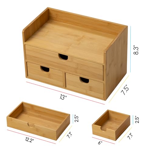 MEEDEN Large Studio H-Frame Beech Wood Artist Easel & Bamboo Desk Organizer with Drawers