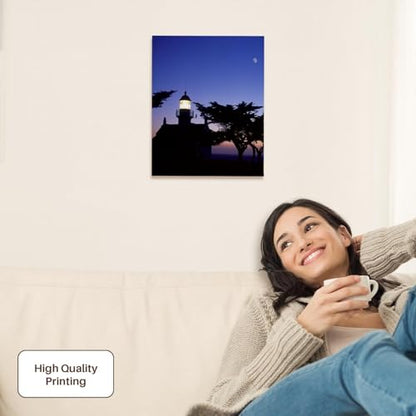 3dRose Point Pinos Lighthouse, Pacific Grove, Monterey, California Museum Grade Canvas Wrap 11x14 - size: 11"L x 14"W