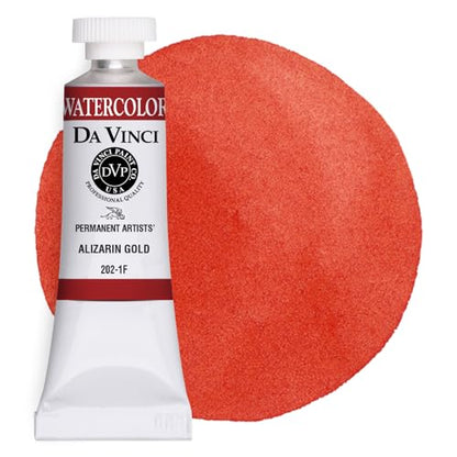 DA VINCI PAINTS Professional Artist Watercolor Paint, Alizarin Gold, 15mL - color: Alizarin Gold, style: 15mL