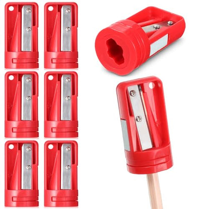 6 Pack Carpenter Pencil Sharpener, Manual Woodworking Pencil Sharpeners Portable Woodwork Pencils Cutter Narrow Sharpening Tool for Woodworking Tool