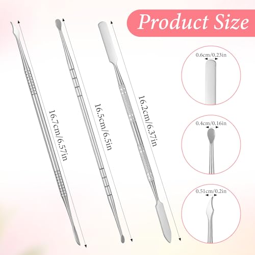 LXUEJIE 3Pcs Carving Tool, Nail Sculpting Tools, 3D Gel Nail Art Tool Makeup Spatula Tools, Clay Carving for Modeling Sculpting, Home DIY, Makeup Cosmetics Mixing