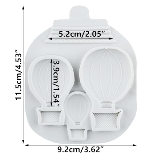 Hot Air Balloon Polymer Clay Mold Hot Air Balloon Silicone Molds for DIY Crafts Epoxy Resin Casting Air Dry Polymer Clay Plaster Jewelry Making - color: Style D