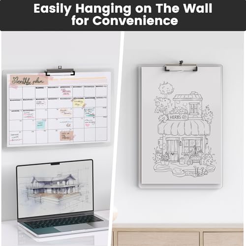 Extra Large 11x17 Clipboards, Landscape and Vertical Layout 2 Pack | Clear Plastic Drawing Boards with Low Profile Clip. Suitable for Watercolor, Sketching, Painting. Art & Drafting Supply - color: Clear