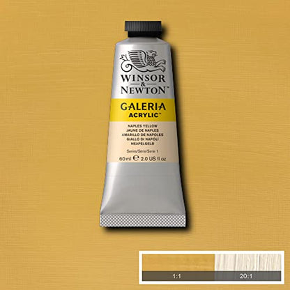 Winsor & Newton Galeria Acrylic Color, 60ml (2-oz) Tube, Naples Yellow - color: Naples Yellow, style: 2-oz Tube