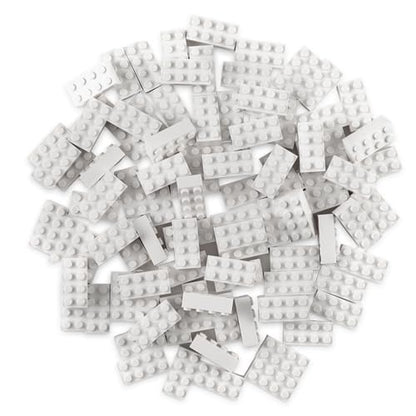 Strictly Briks Classic Bricks Starter Kit - Creative Building Blocks Set - Stackable White 2x4 Kids Blocks - Compatible with Major Brick Brands - 96 Pieces, White - color: White 2x4 - 96 Pieces