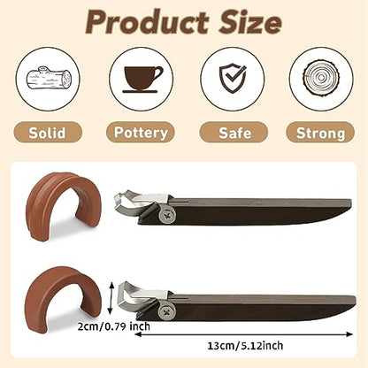 Therwen 2 Pcs Mug Handle Carving Tool, Pottery Handle Making Tool, Clay Extruder Trimming for Ceramic Tea Cup Mug Utensil Vase Clay Cutters Sculpture Craft(Simple Style) - color: Simple Style