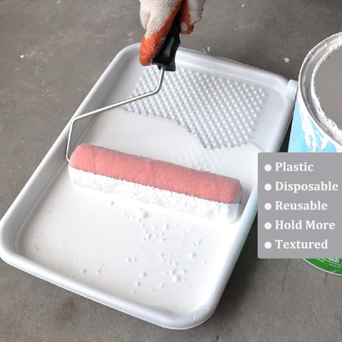 Great Andrew 9-Inch Paint Tray Liner, 21 PCS Plastic Paint Roller Tray Liner Set, Disposable Paint Pan Liners for Painting House, Walls, Floors, Home Improvement DIY Projects - size: 21 Pack Liners, 9 In