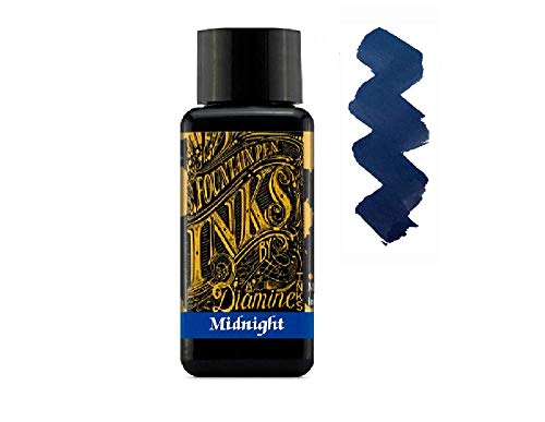 Diamine Fountain Pen Ink 30ml - 3 x Bottles - Writers Blood & Midnight Blue & Green Black