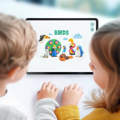 Hey Clay 15 Cans Set - Colourful Modelling Kids Air-Dry Clay 15 Cans with Sculpting Tools and Fun Interactive Instructions for Children Age 3+ (Birds) - style: Birds