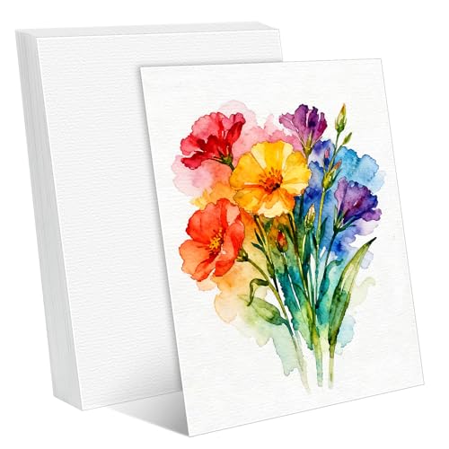 30 Sheets Cold Press Watercolor Paper 8.5x11 Inch, 140lb/300GSM Heavyweight Acid-Free Watercolor Paper for Students Beginners Artists, Ideal for Watercolor Painting, Drawing & Mixed Media