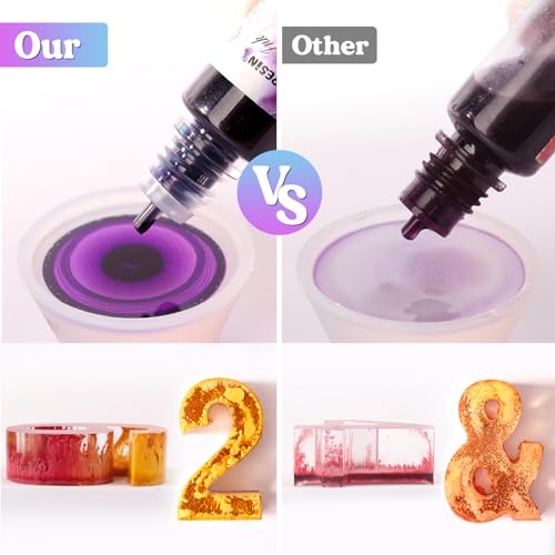 LET'S RESIN 48pcs Concentrated Alcohol Ink Set,Vibrant Color (Each 0.35oz) | Alcohol-Based Resin Ink for Epoxy Resin, Alcohol Paint Dye for Resin Art, Tumblers, Epoxy Resin