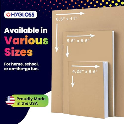 Hygloss Blank Books - Bulk 20 Pack – 4.25" x 5.5" A6 Kraft Paperback Blank Books for Kids to Write Stories, Doodle, Arts & Crafts – Plain Drawing Sketchbook, Unlined Journal, Notebook Without Lines - color: Kraft, style: 20 Books