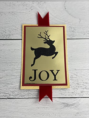 The Crafters Workshop Stencils, Reusable for Crafts, Art, Greeting Cards, Paint or Mixed Media, 2 Pk, 6" x 6", Merry Tree/Reindeer Joy - style: Merry Tree / Reindeer Joy