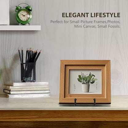 DIDUDIDU Plate Holder Easel Display Stand - Metal Plate Stands for Display - Tabletop Picture Stand - Black Iron Easels for Display Pictures | Photo Frames | Book | Decorative Plates | Plaque - size: 3 inch (2 pack)