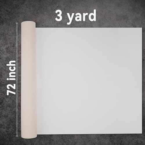 PHOENIX 72 Inch Wide x 3 Yards (9 Feet) Long Canvas Roll | 100% Cotton 11 Oz. Gesso Primed, Ready to Use Unstretched Professional Roll of Canvas for Oil & Acrylic Painting - size: 72 inch x 3 yard, style: 11 oz.