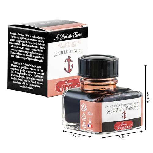 J. Herbin Fountn Pen Ink 30Ml Rouille D'ancre - color: Rust Orange, size: 1 fl oz